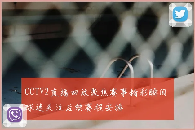 CCTV2直播回放聚焦赛事精彩瞬间 球迷关注后续赛程安排